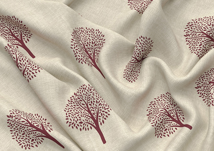 Emily Bond Yew Tree, Mulberry - Roman Blind - Image 4